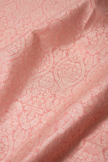 Handwoven Powder Pink Silk Blouse Fabric