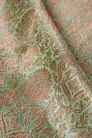Handwoven Green Silk Blouse Fabric