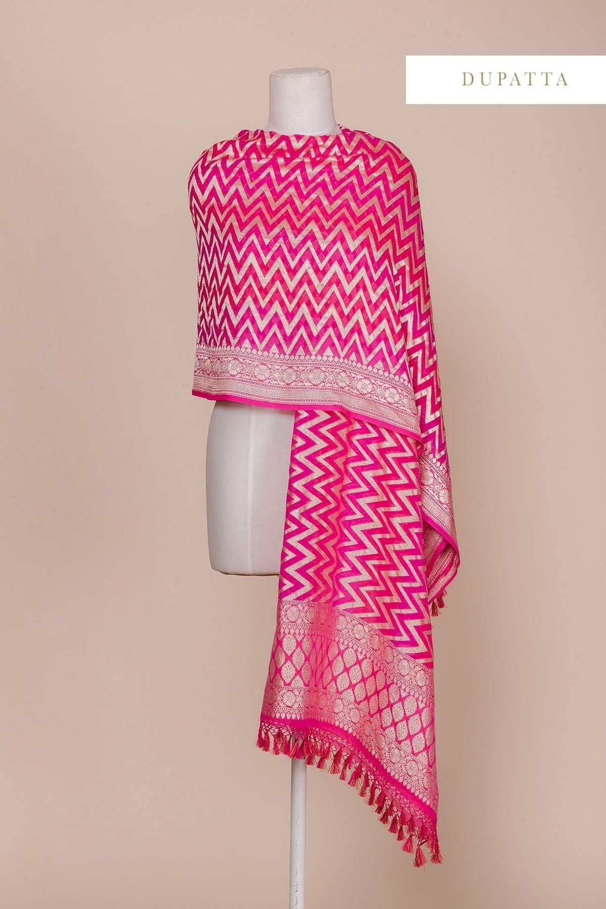 Handwoven Fuchsia Pink Dupatta Gift Set