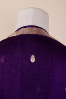 Handowoven Purple Organza Dupatta