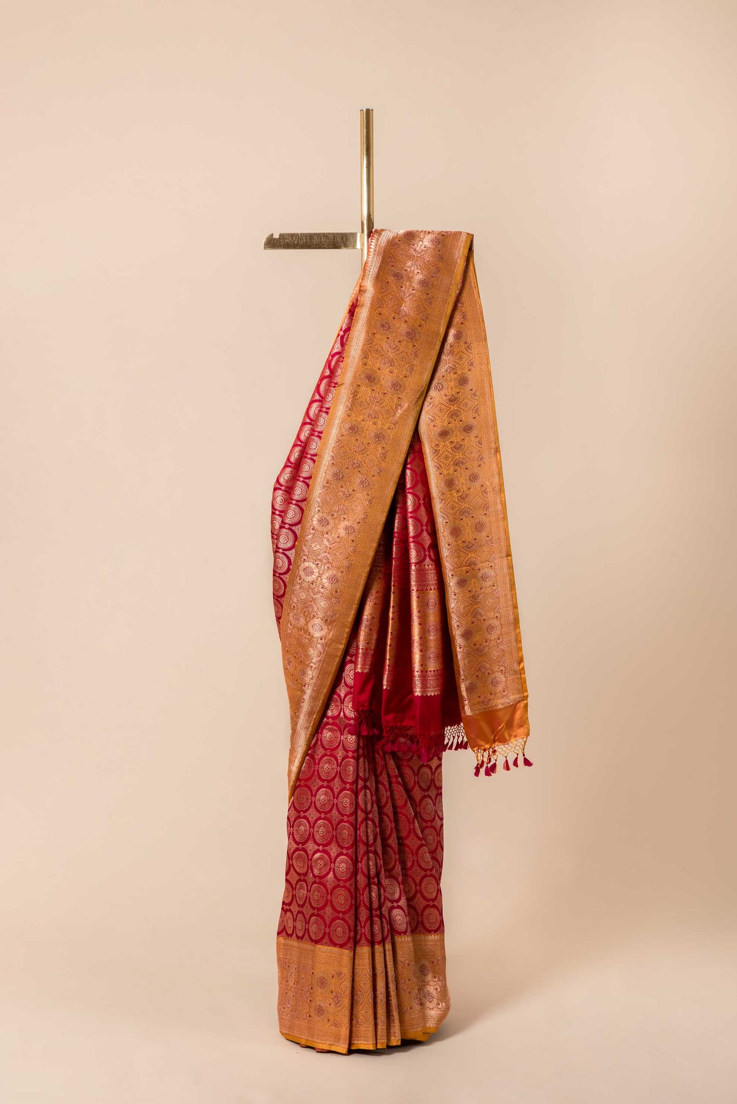 Handwoven Red Banarasi Silk Sari