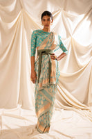 Handwoven Blue Silk Saree