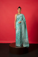 Handwoven Blue Silk Saree