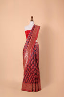Handwoven Maroon Silk Saree