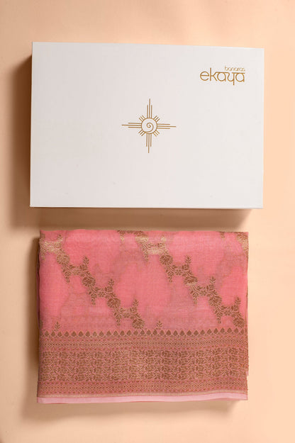 Handwoven Pink Sari Gift Box