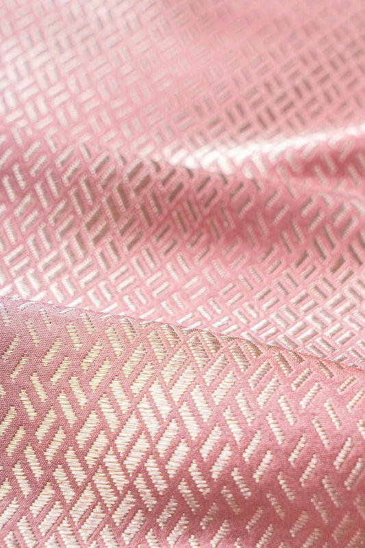 Handwoven Pink Silk Fabric