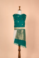 Handwoven Green Silk Dupatta