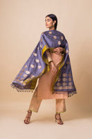 Handwoven Mauve Silk Dupatta