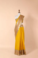 Handwoven Yellow Kanjivaram Silk Sari