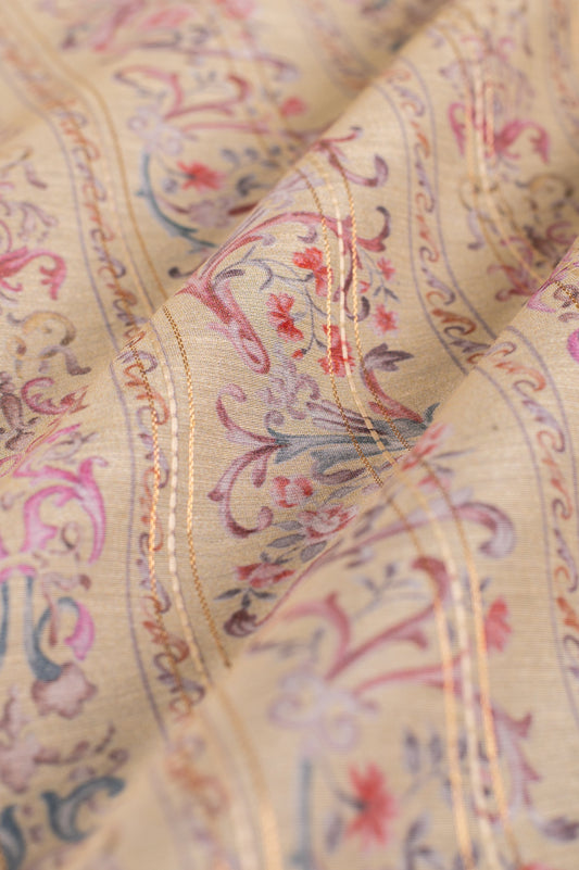 Handwoven Yellow Chanderi Fabric