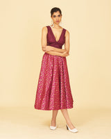 Handwoven Violet Silk Skirt