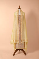 Handwoven Yellow Chanderi Suit Piece