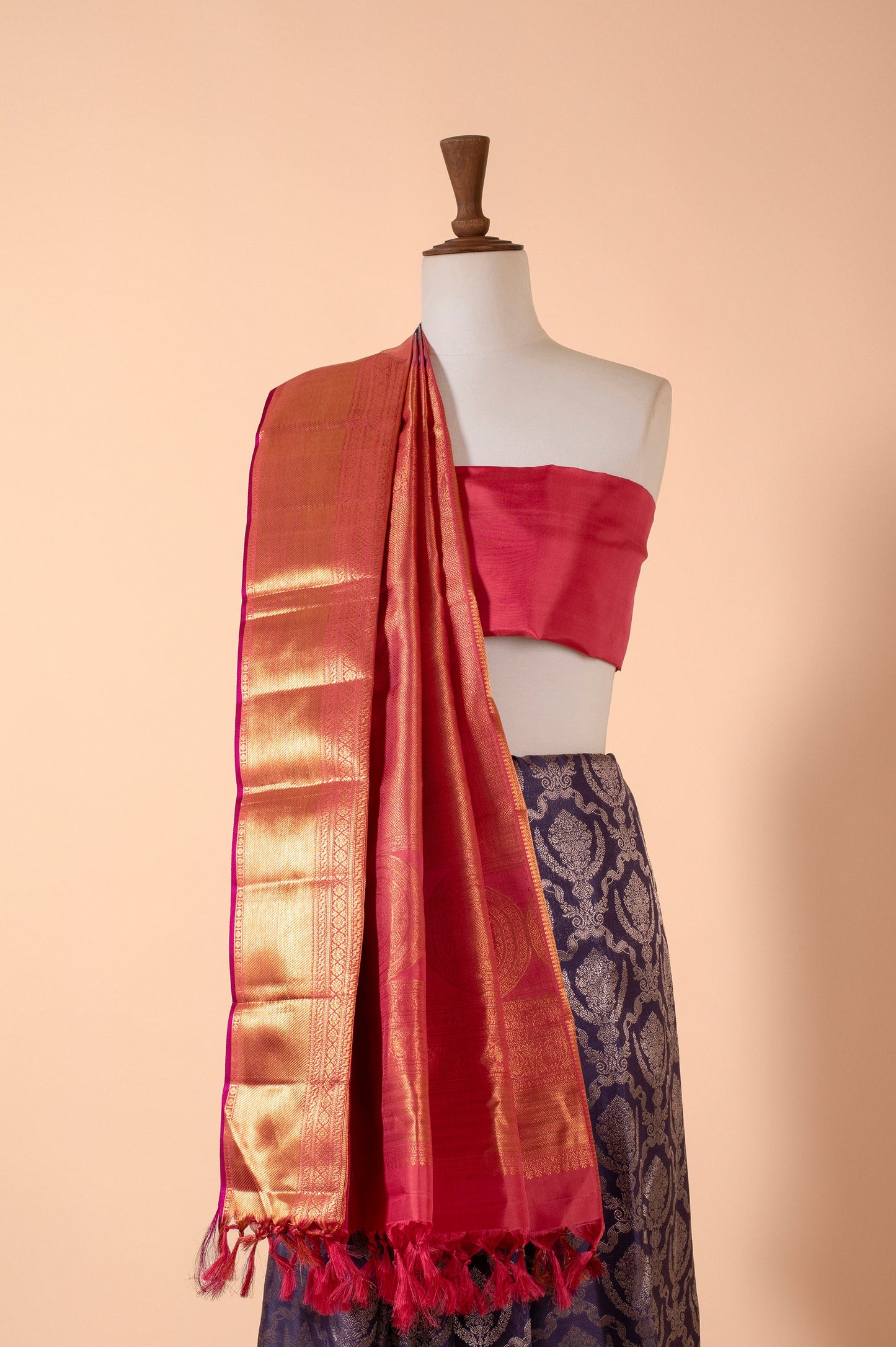 Handwoven Purple Kanjivaram Silk Sari