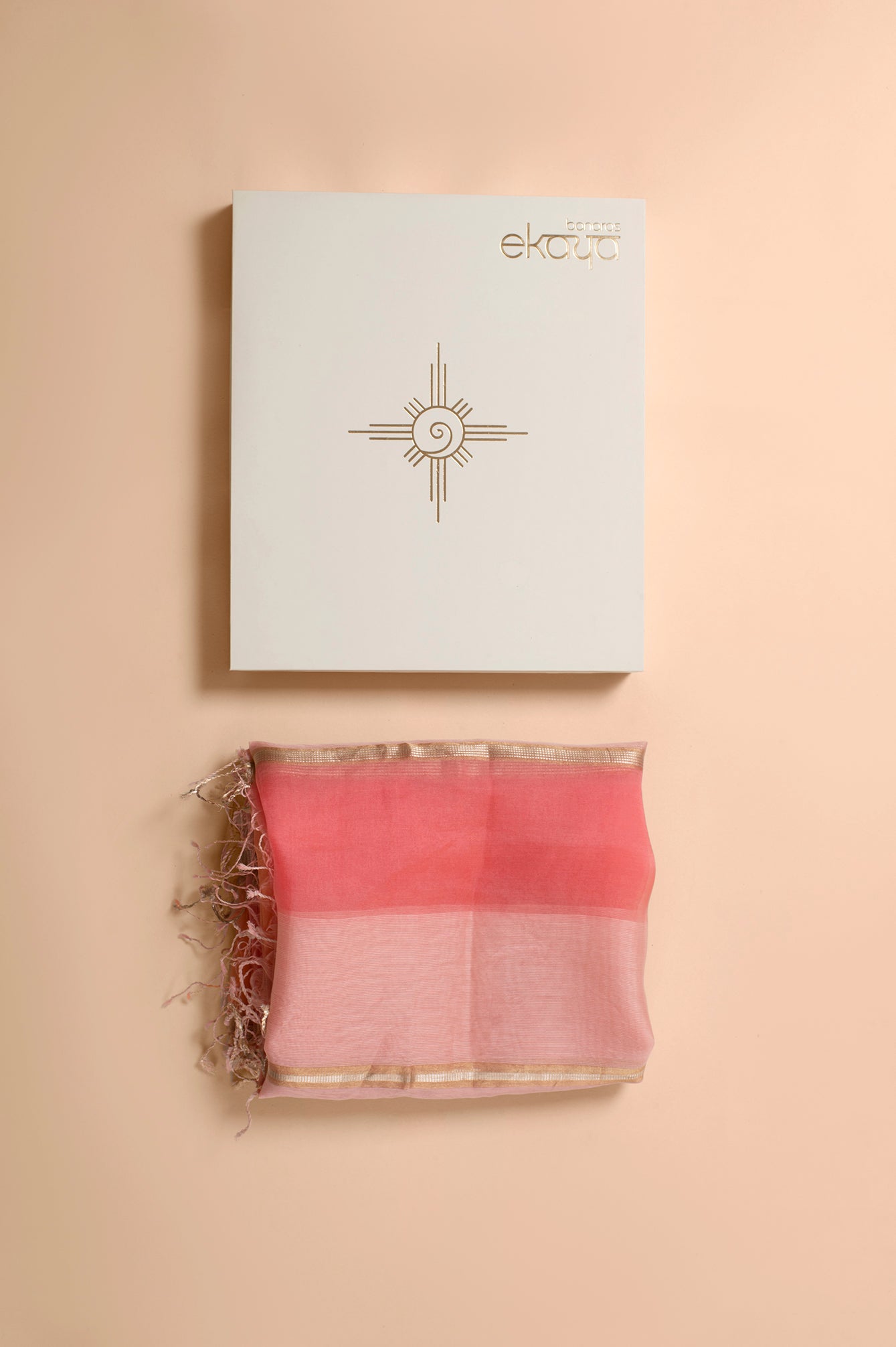 Handwoven Pink Dupatta Gift Box