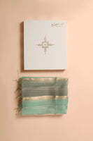 Handwoven Turquoise and Grey Dupatta Gift Box