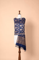 Handwoven Blue Silk Dupatta