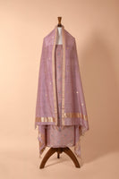 Handwoven Pink Chanderi Suit Piece