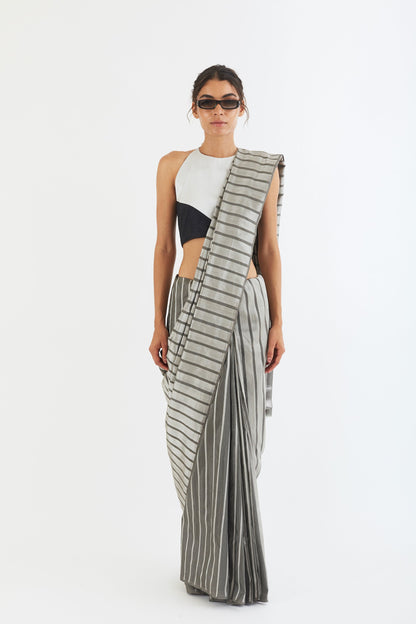 Silver Lining Full Striped Sari