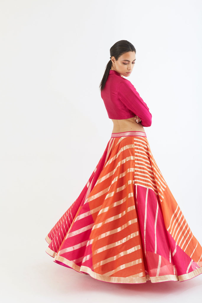 Prism Pink Bias Cut Skirt