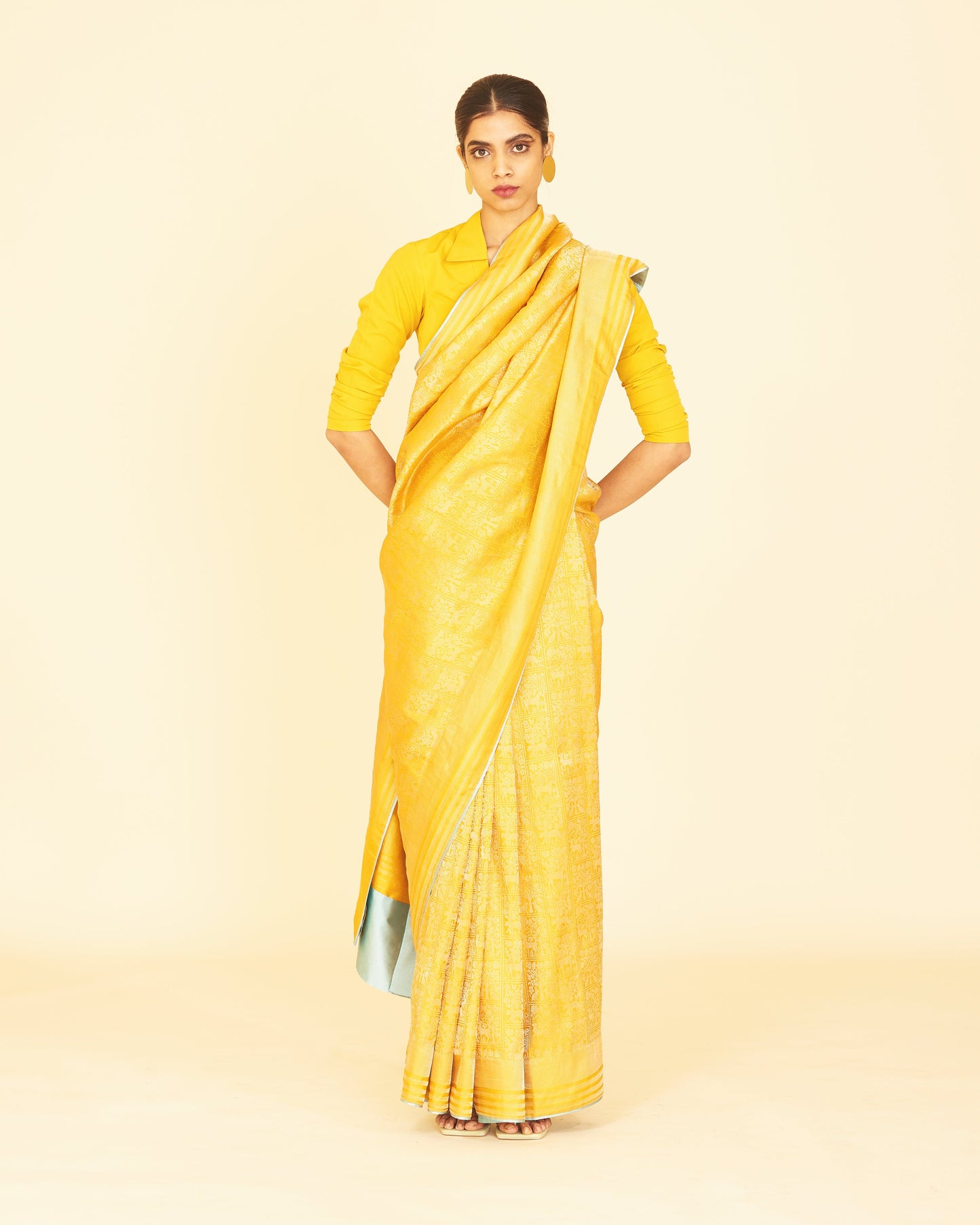 Handwoven Yellow Silk Saree