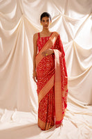 Handwoven Red Silk Sari