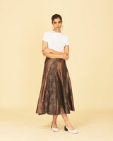 Handwoven Black Silk Twisted Skirt