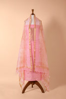 Handwoven Pink Chanderi Suit Piece
