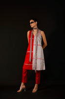 Fire & Ice Long Satin Shirt with Cigarette Trousers