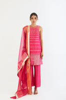 Rethink Pink Zero Neck Kurta Set