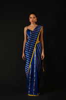 Estate Blue Full Striped Saree