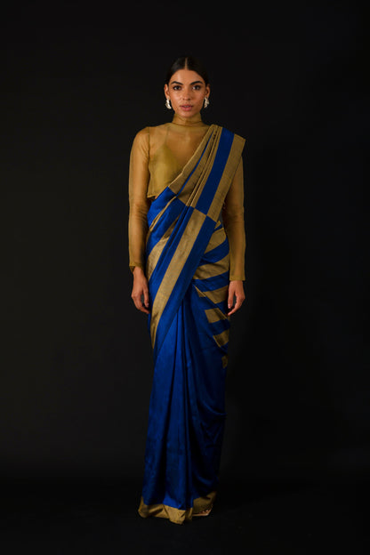 Out of The Blue Half Striped Sari