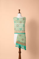 Handwoven Green Georgette Dupatta