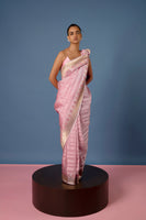 Handwoven Pink Silk Saree