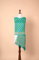 Handwoven Blue Georgette Dupatta