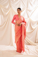Handwoven Pink Silk Sari