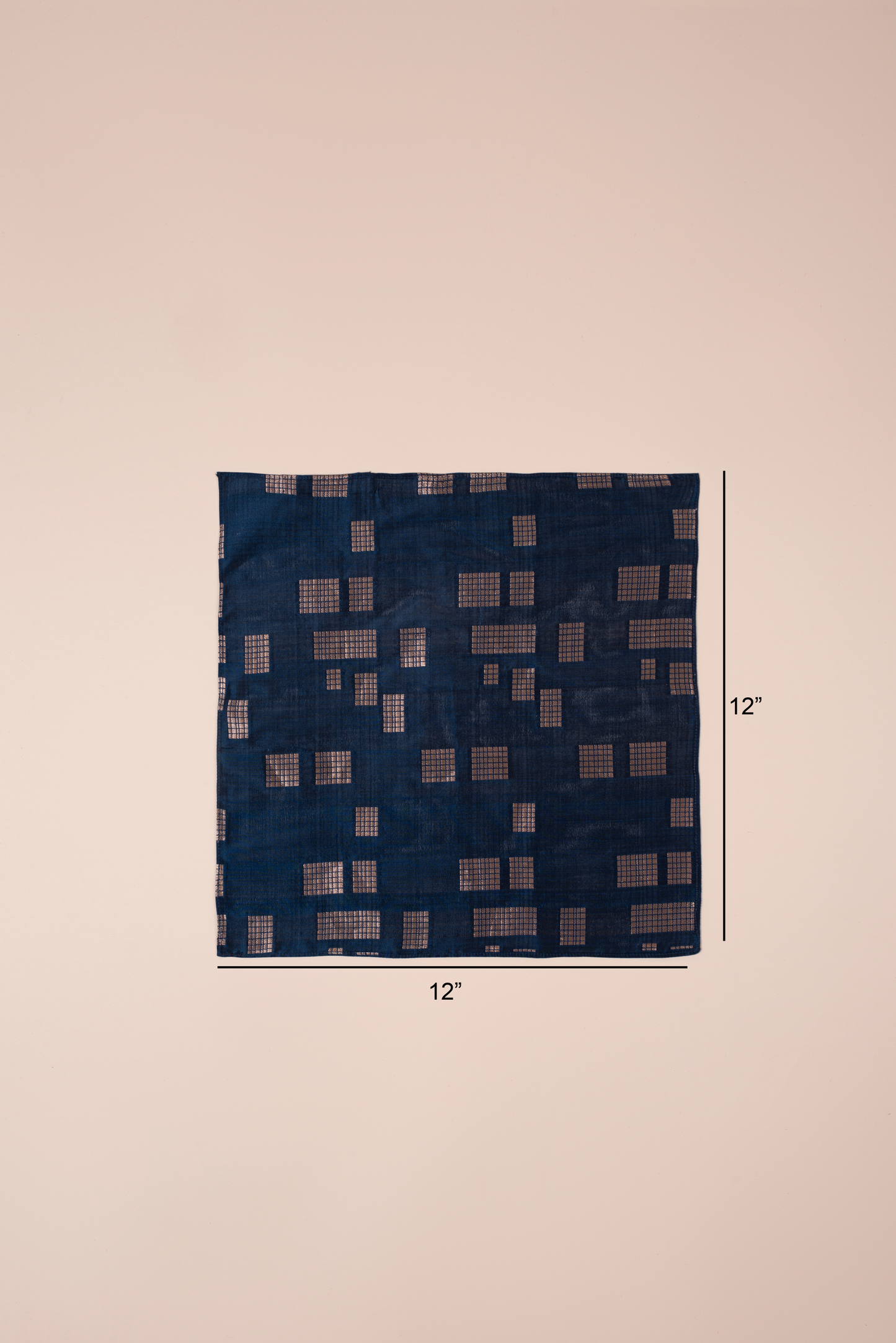 Handwoven Blue Silk Pocket Square