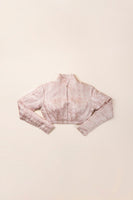 Handwoven Dusty Pink Satin Silk With Ban Collar