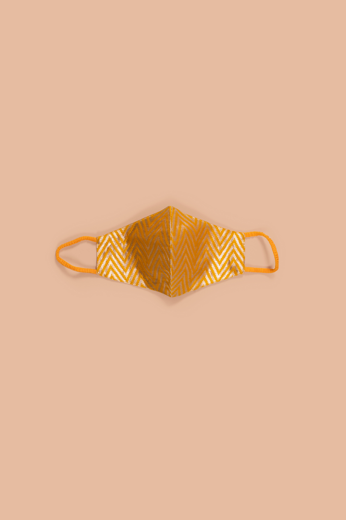 Handwoven Yellow Silk Mask