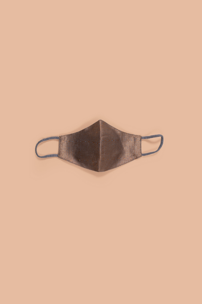 Handwove Grey Silk Mask