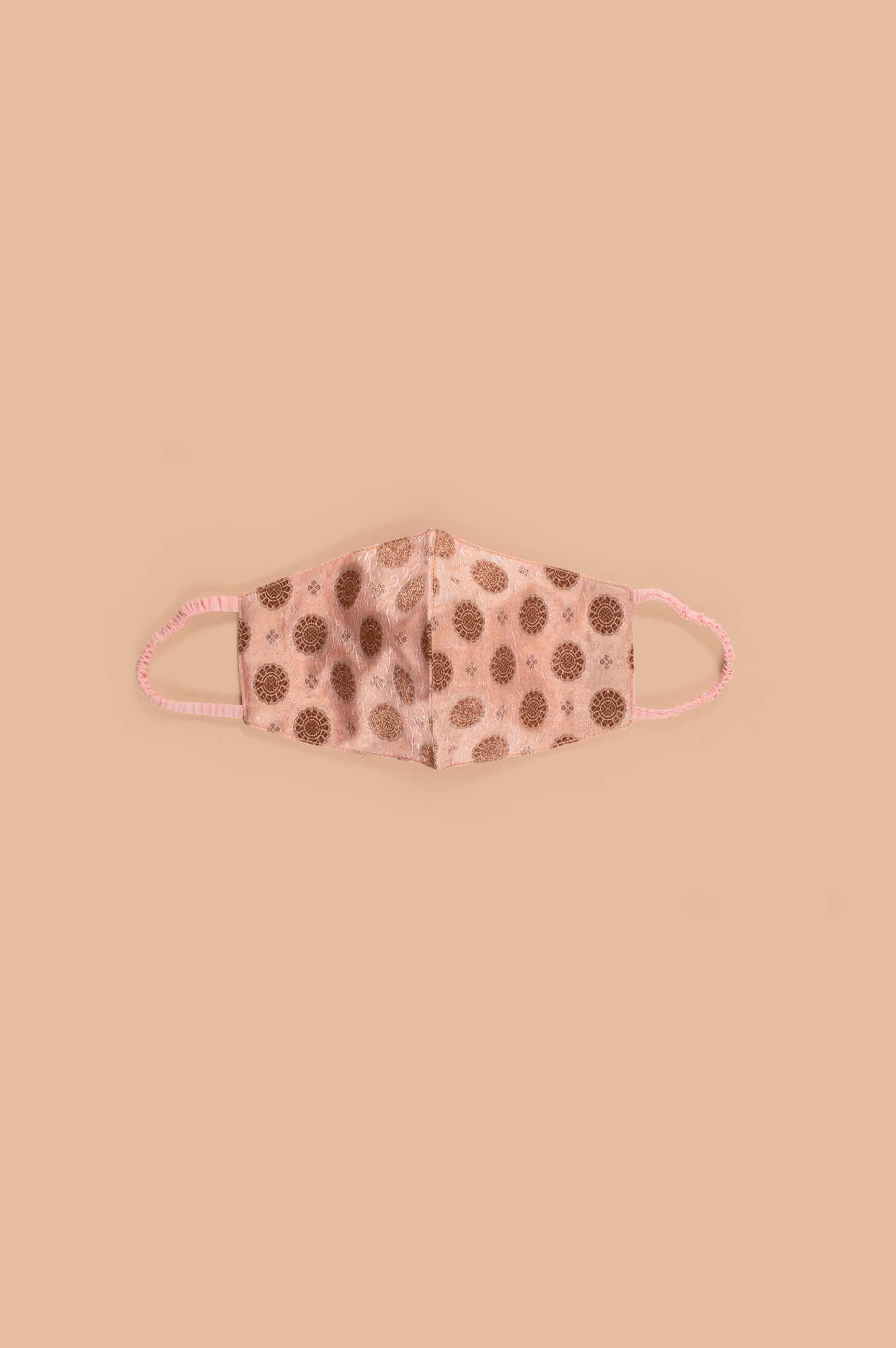 Handwoven Powder Pink Silk Mask