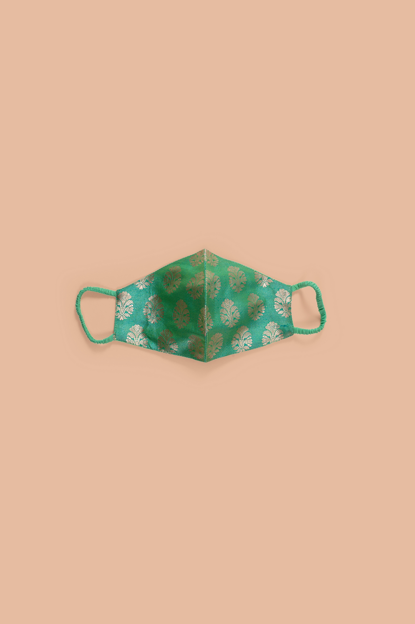Handwoven Green Silk Mask