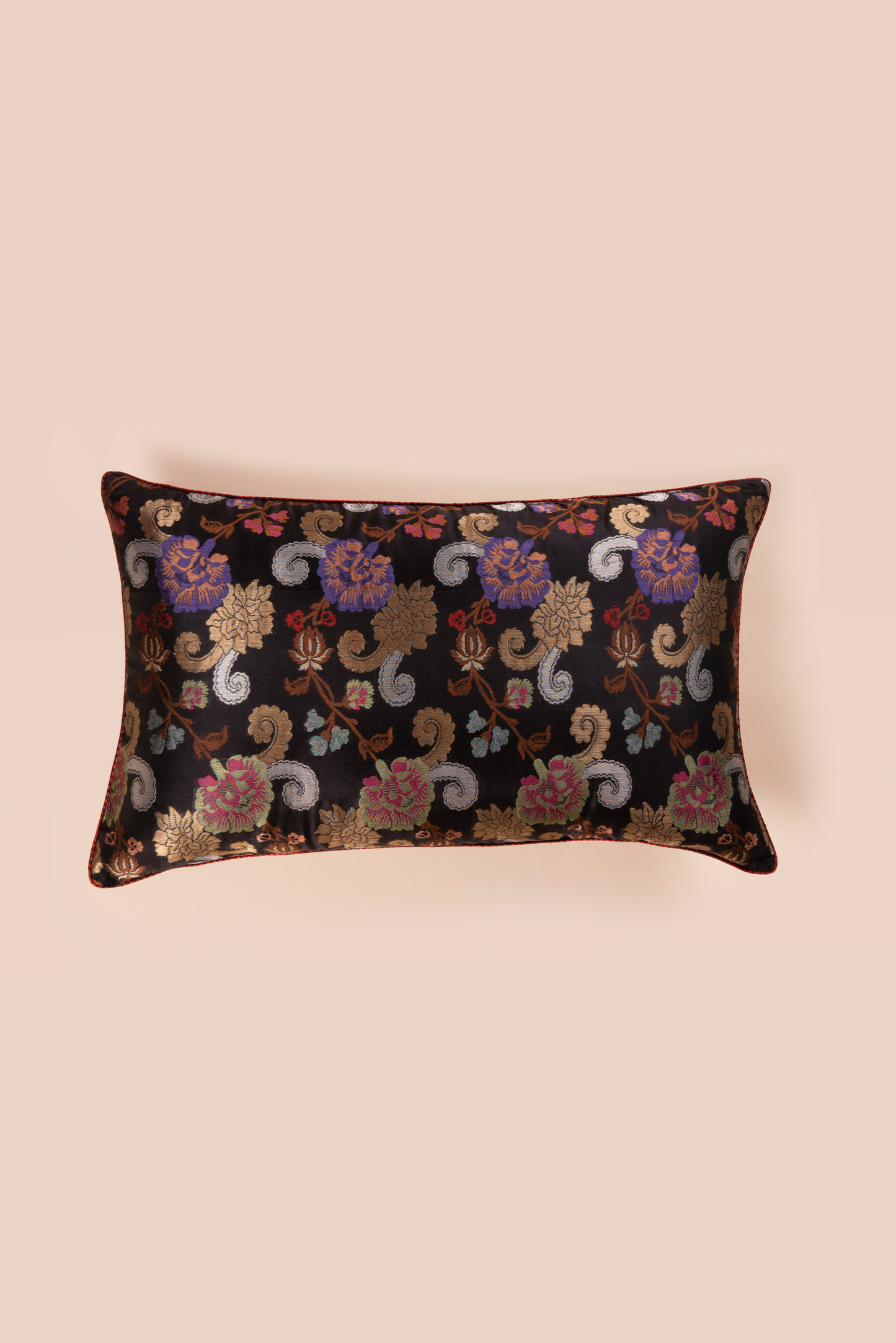 Handwoven Rectangle Reversible Silk Cushion Cover