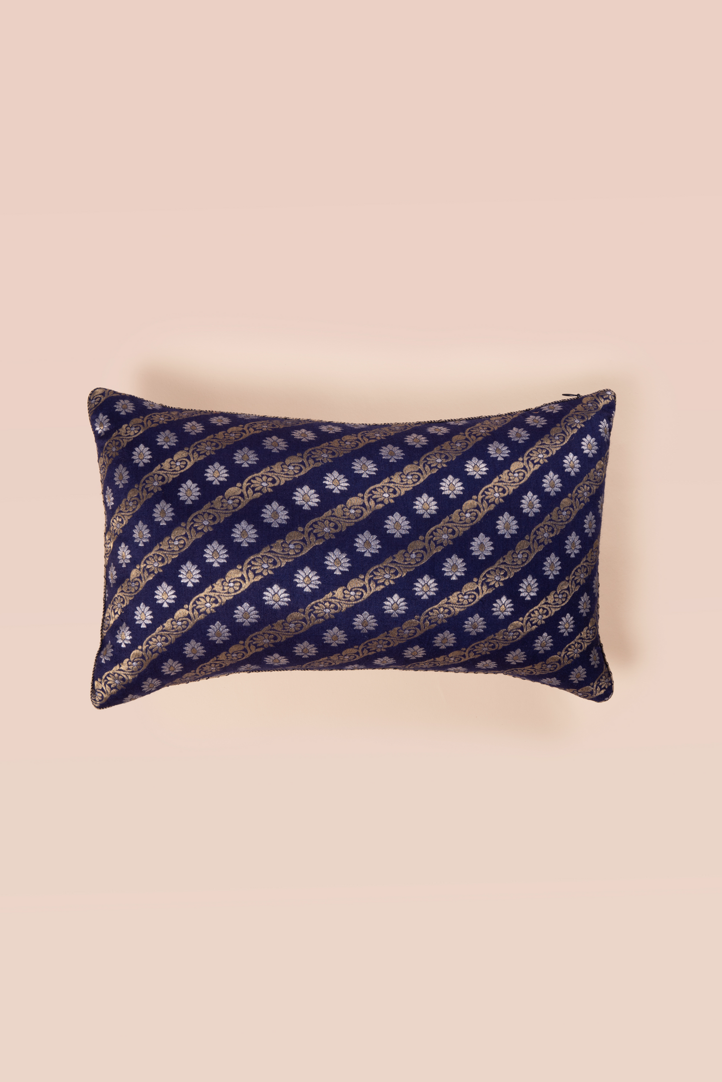 Handwoven Rectangle Reversible Silk Cushion Cover