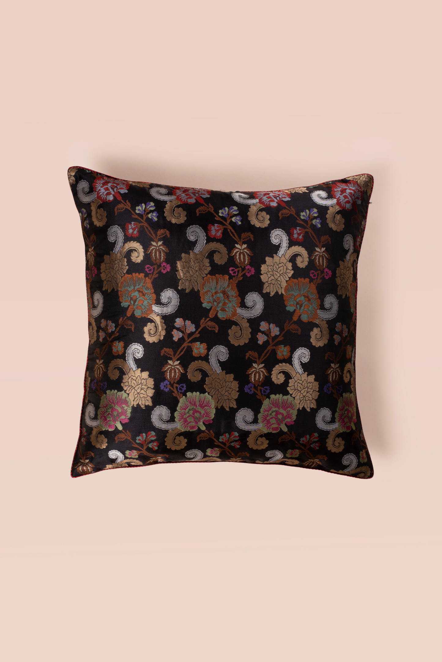 Handwoven Square Reversible Silk Cushion Cover
