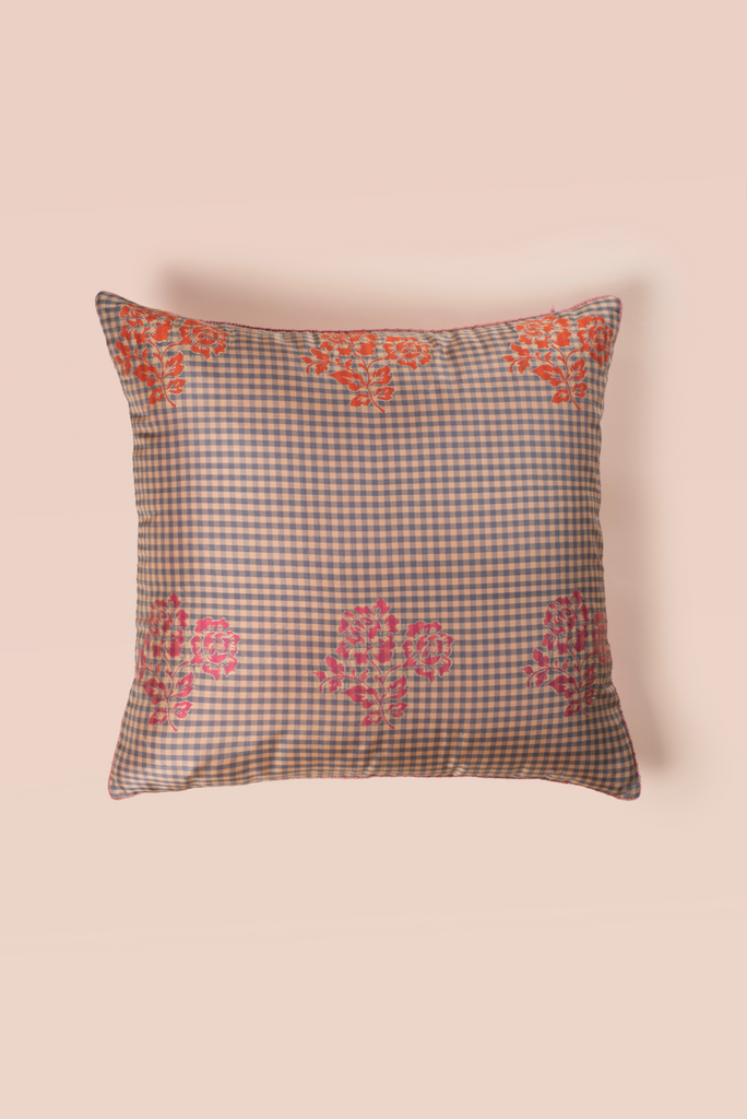 Handwoven Square Reversible Silk Cushion Cover