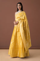 Handwoven Yellow Silk Dupatta (Mehfooz 2018)