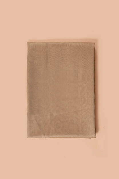 Handwoven Light Brown Chanderi Suit Piece