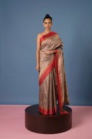 Handwoven Mauve Silk Saree