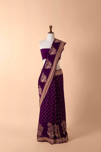 Handwoven Purple Sari Gift Box