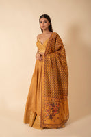 Handwoven Mustard Silk Lehenga